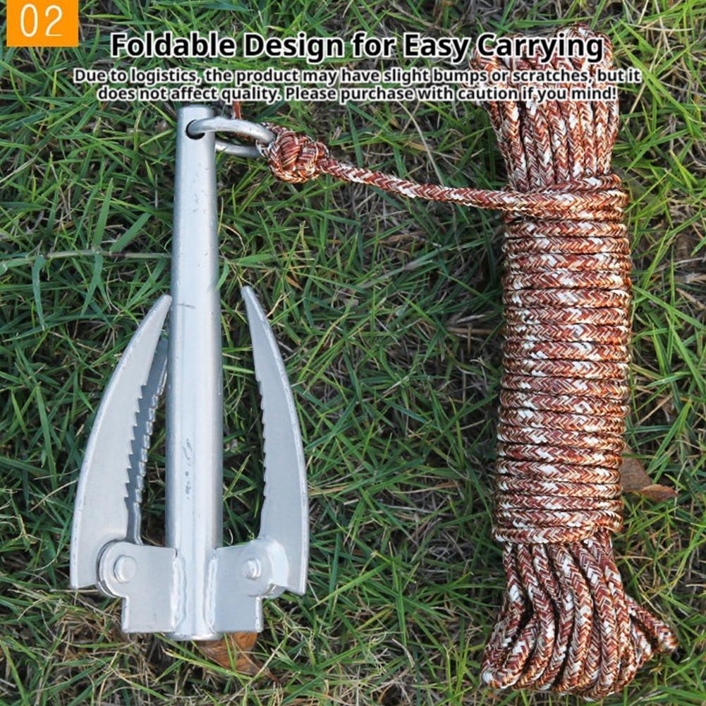Fishing Kayak Anchor - Outdoors Grappling Hook Survival Tool With