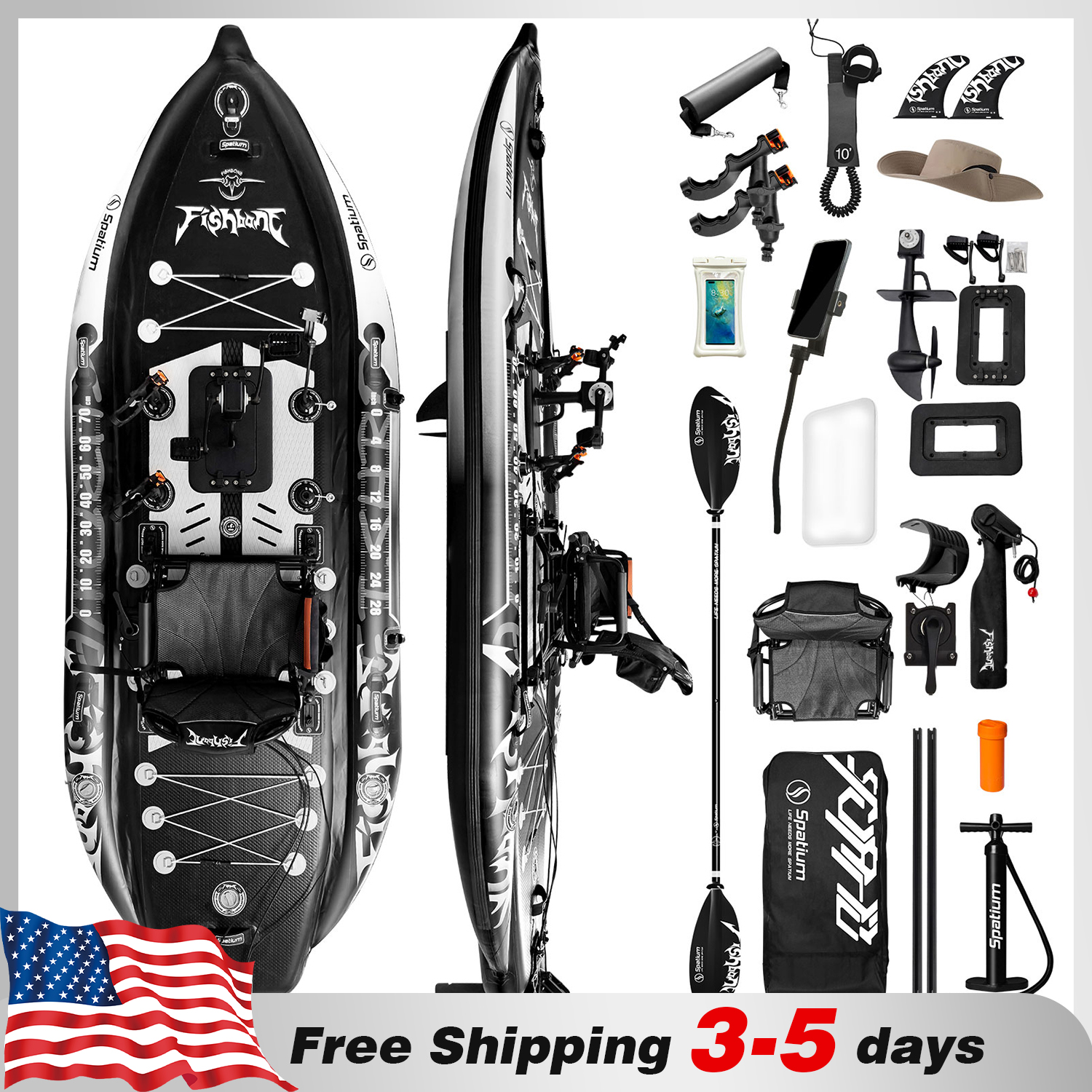Fishing Kayak Sit On Top - Spatium Fishing Kayak Boat Pedal Drive