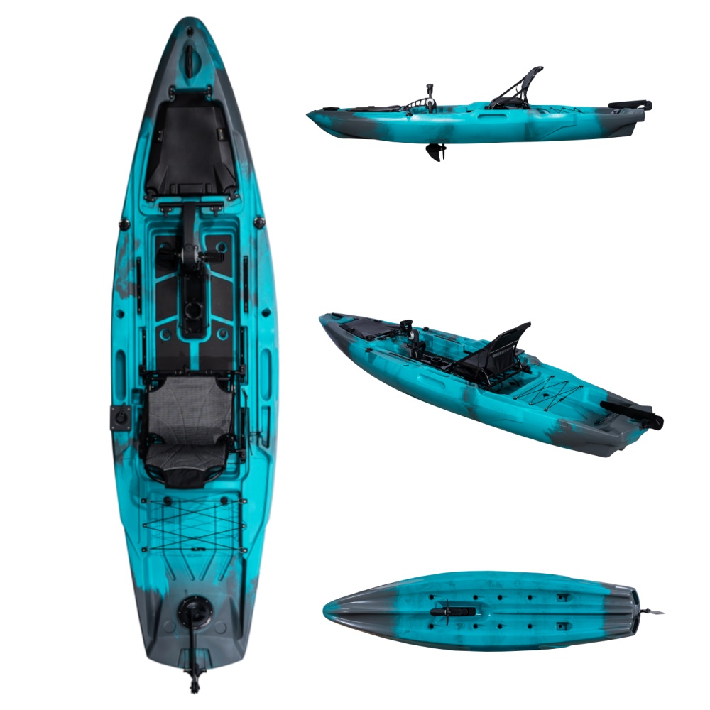 HDPE 12ft Single Person Ocean  - đánh giá và giá Fishing Kayak Pedal Drive