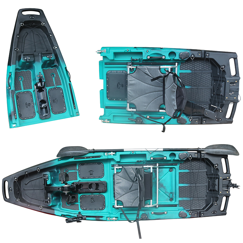 10ft Single Person HDPE Pedal  - đánh giá và giá Fishing Kayak Pedal Drive